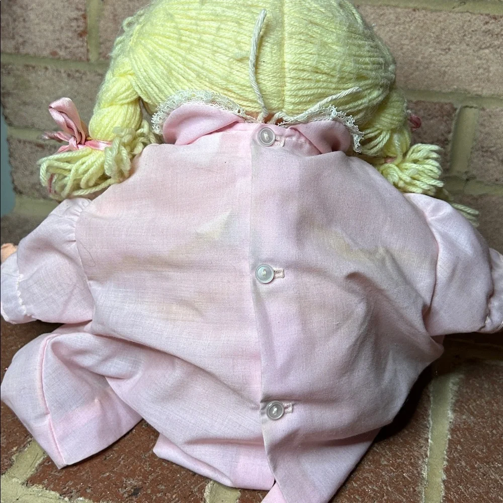 Blue Box 1983 Doll in Pink Embroidered Dress with Blonde Hair Vintage